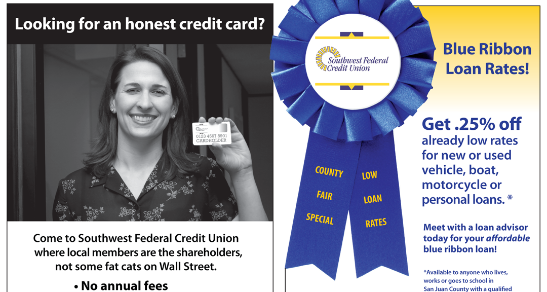 Southwest Federal Credit Union print ads